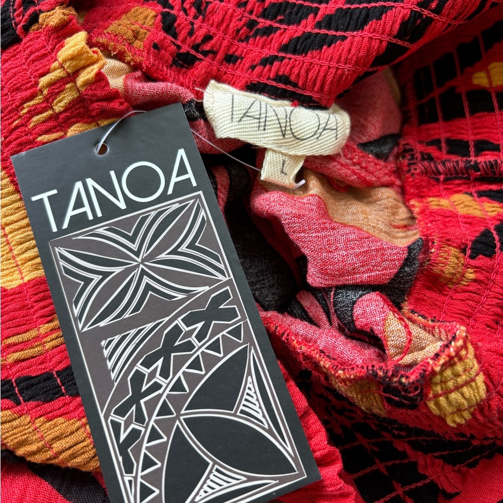 Tanoa pull on midi skirt NEW NWT colorful vacation spring summer - Picture 7 of 7